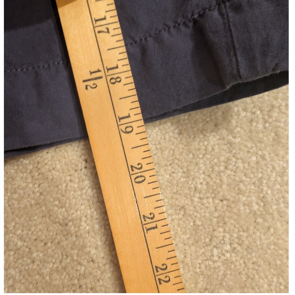 Faherty Brand Mens Navy Blue Linen Cotton Blend Shorts Size 30 Flat Front Chino - Picture 6 of 10